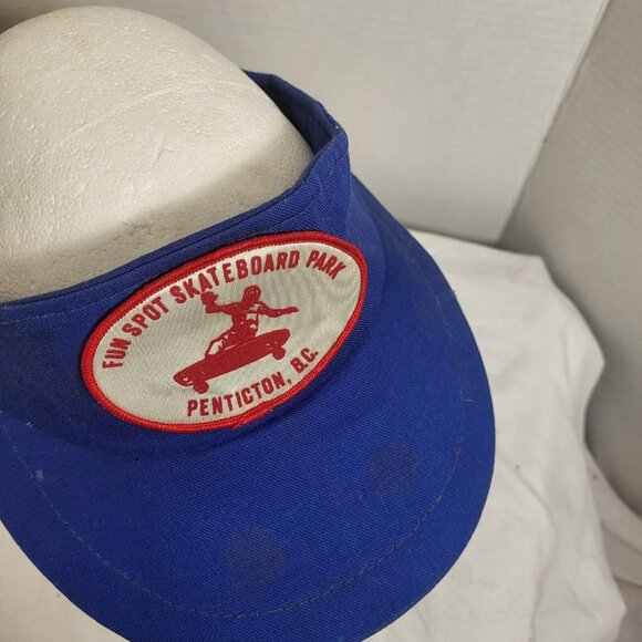 FUN SPOT Skateboard Park Hat Snapback Vintage 80s Cap Visor blue made in Canada - Picture 4 of 16
